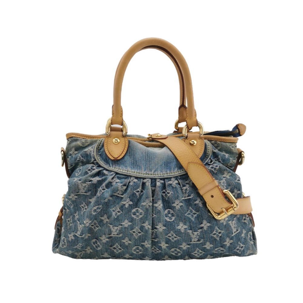 Louis Vuitton Denim Neo Cabby MM Blue Shoulder Bag